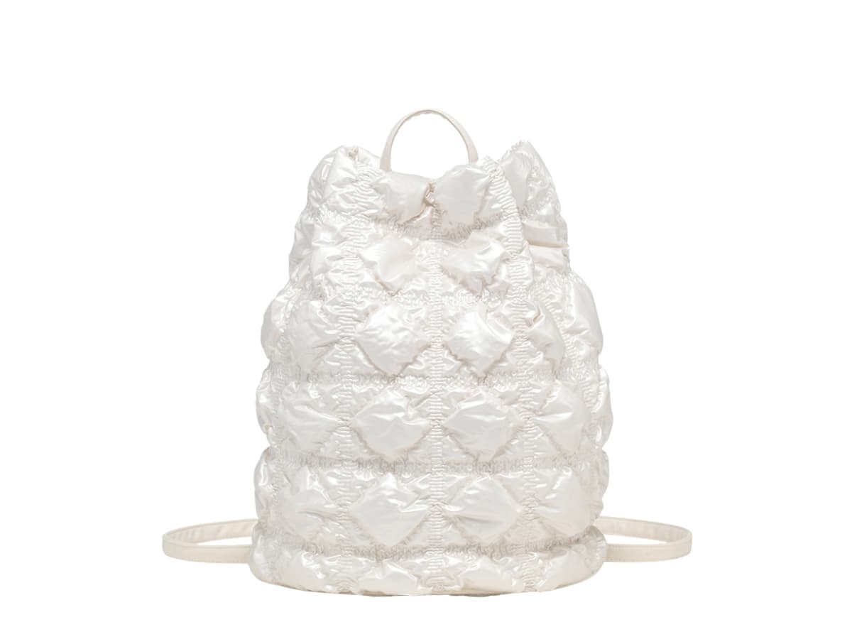 Carlyn Clover Backpack Pearl White