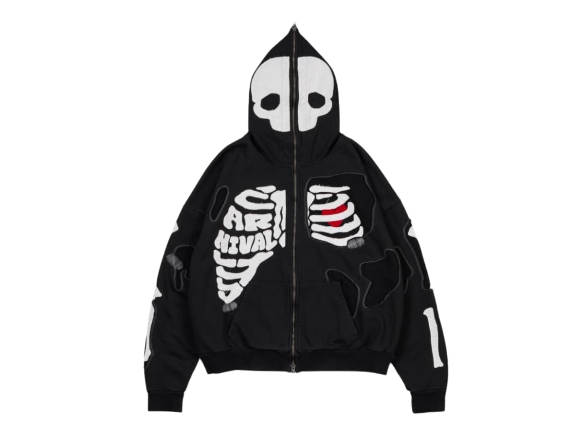 Carnival Skeleton Hoodie Black