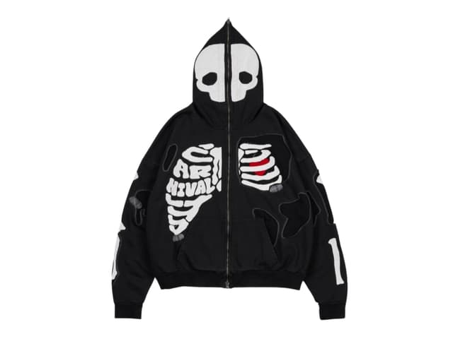 Carnival Carnival Skeleton Hoodie Black - view 1
