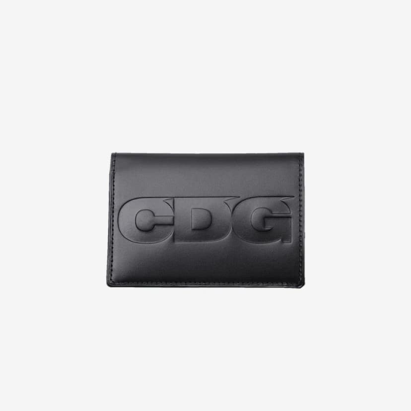 Comme des Garcons CDG Embossed Logo Wallet Black
