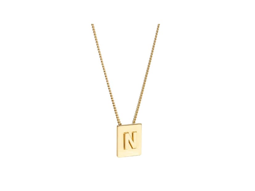 Celine Celine Alphabet Necklace N In Brass With Gold Finish