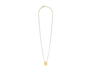 Buy Celine Alphabet Necklace Q In Brass With Gold Finish at Sasom – Authentic and Ready to Ship