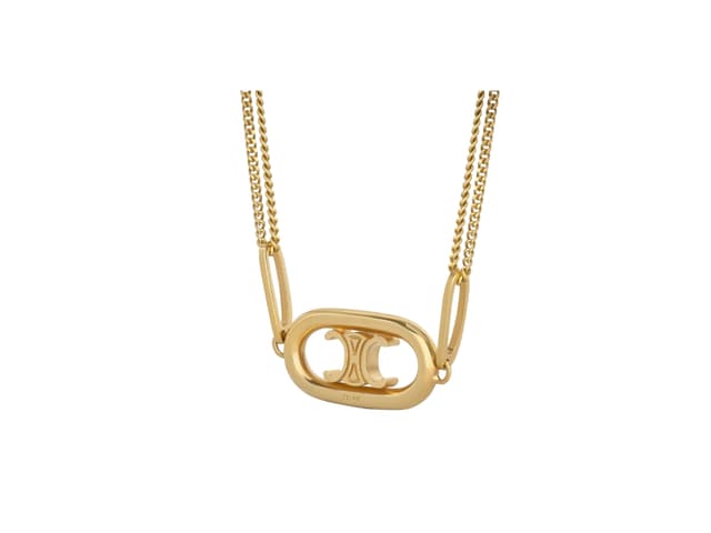 Celine Celine Triomphe Necklace In Gold Brass Gold - view 2