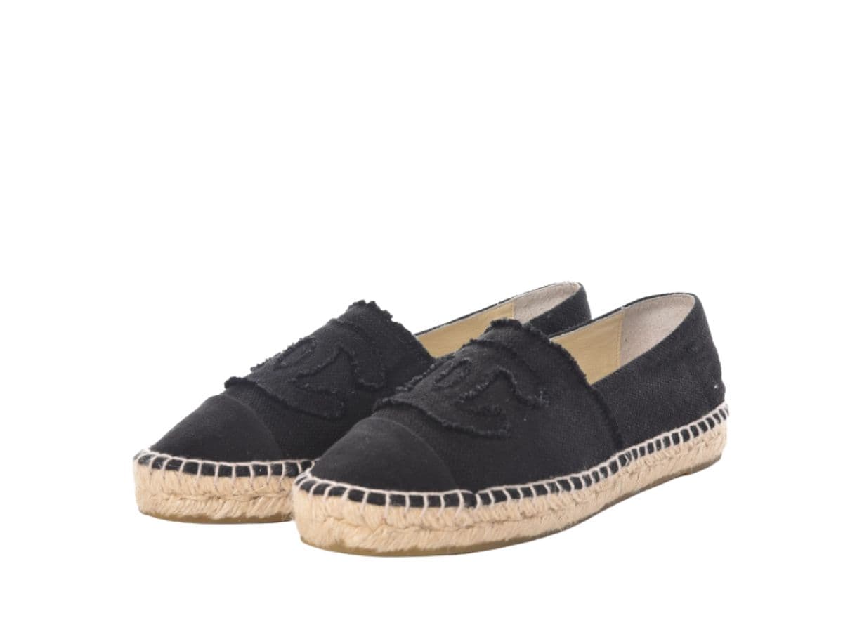 Chanel Canvas CC Espadrilles Black