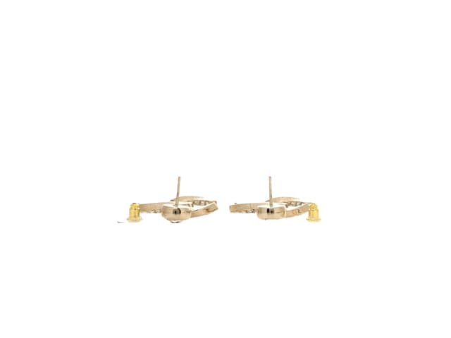 Chanel Chanel CC Drop Earrings In Metal Crystal Gold - view 2