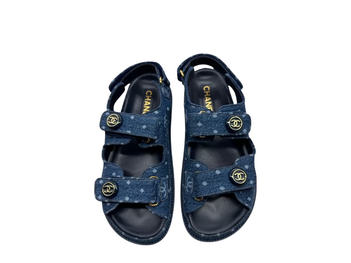 Chanel Printed Sandal Blue