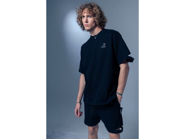CHEMISE CHEMISE Blue Flower Black Shorts - view 5