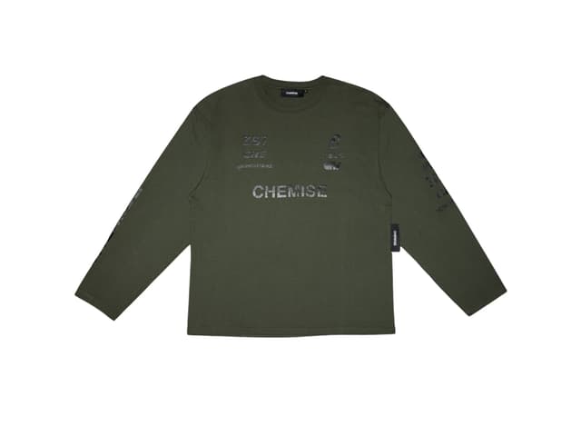 CHEMISE CHEMISE Hamilton Dark Green Long Sleeve T-Shirt - view 1
