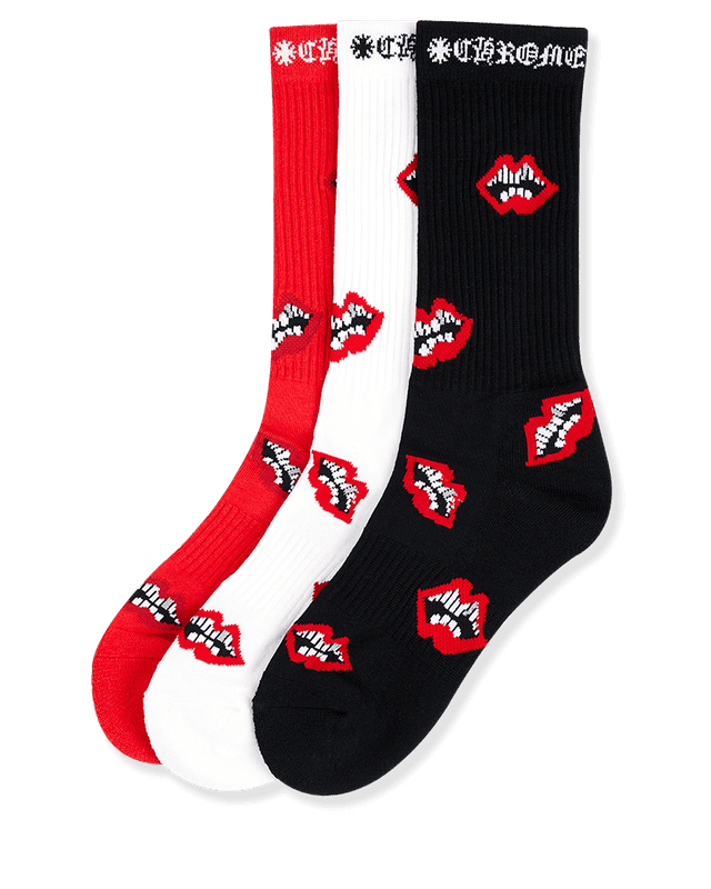 Chrome Hearts Chrome Hearts 3-Pack Chomper Socks Multicolor - view 2