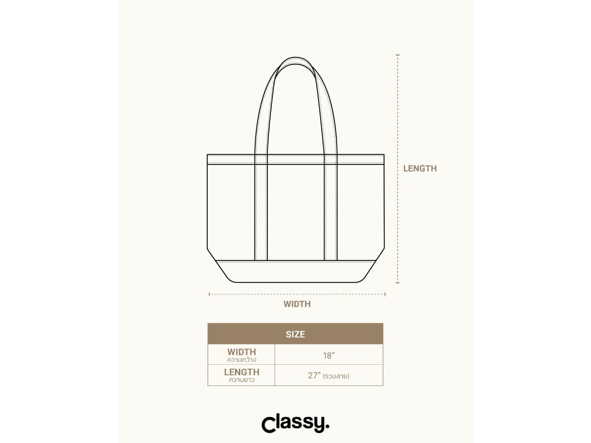 Classy Canvas Tote Bag Black