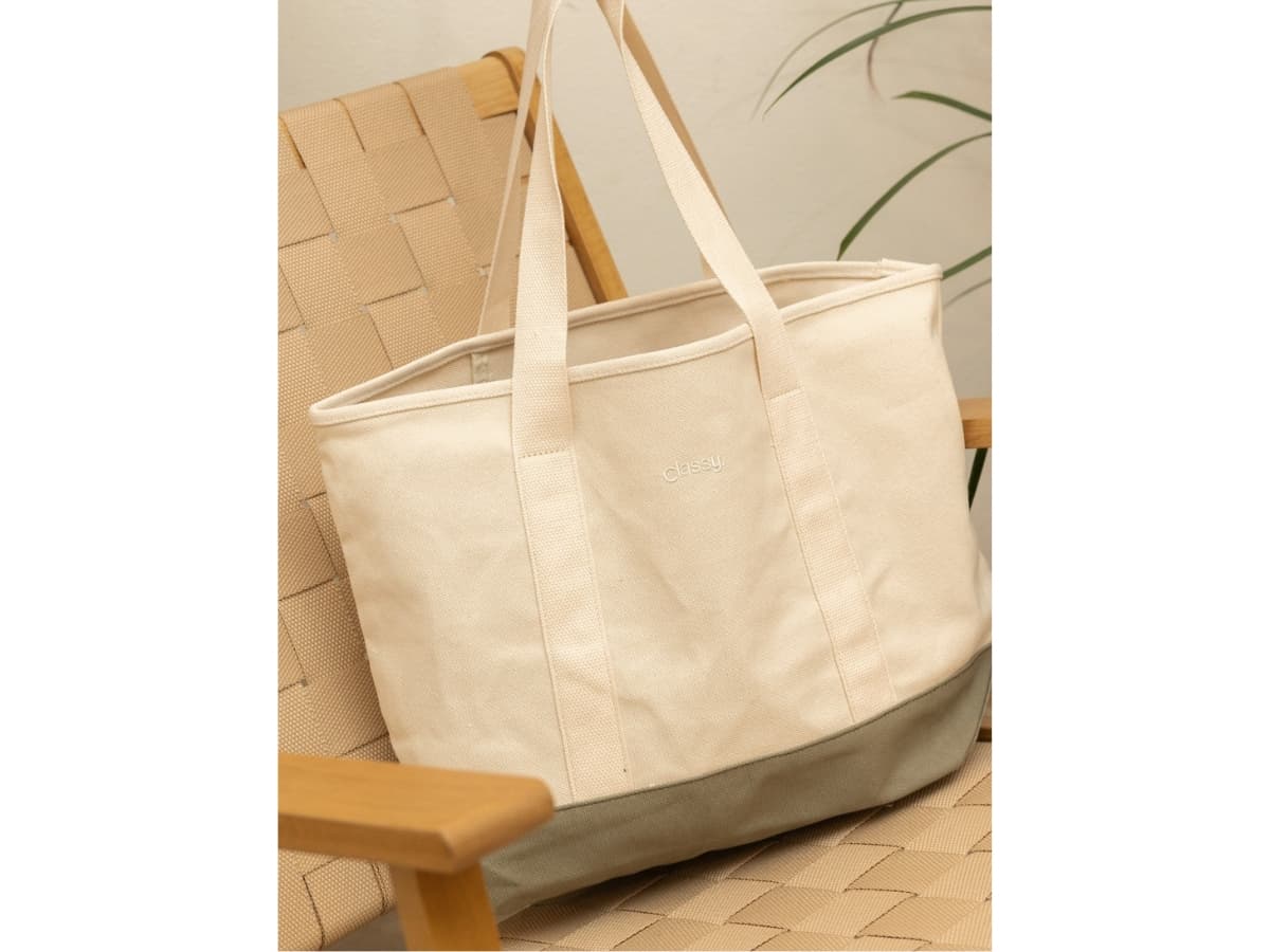 Classy Canvas Tote Bag Cream