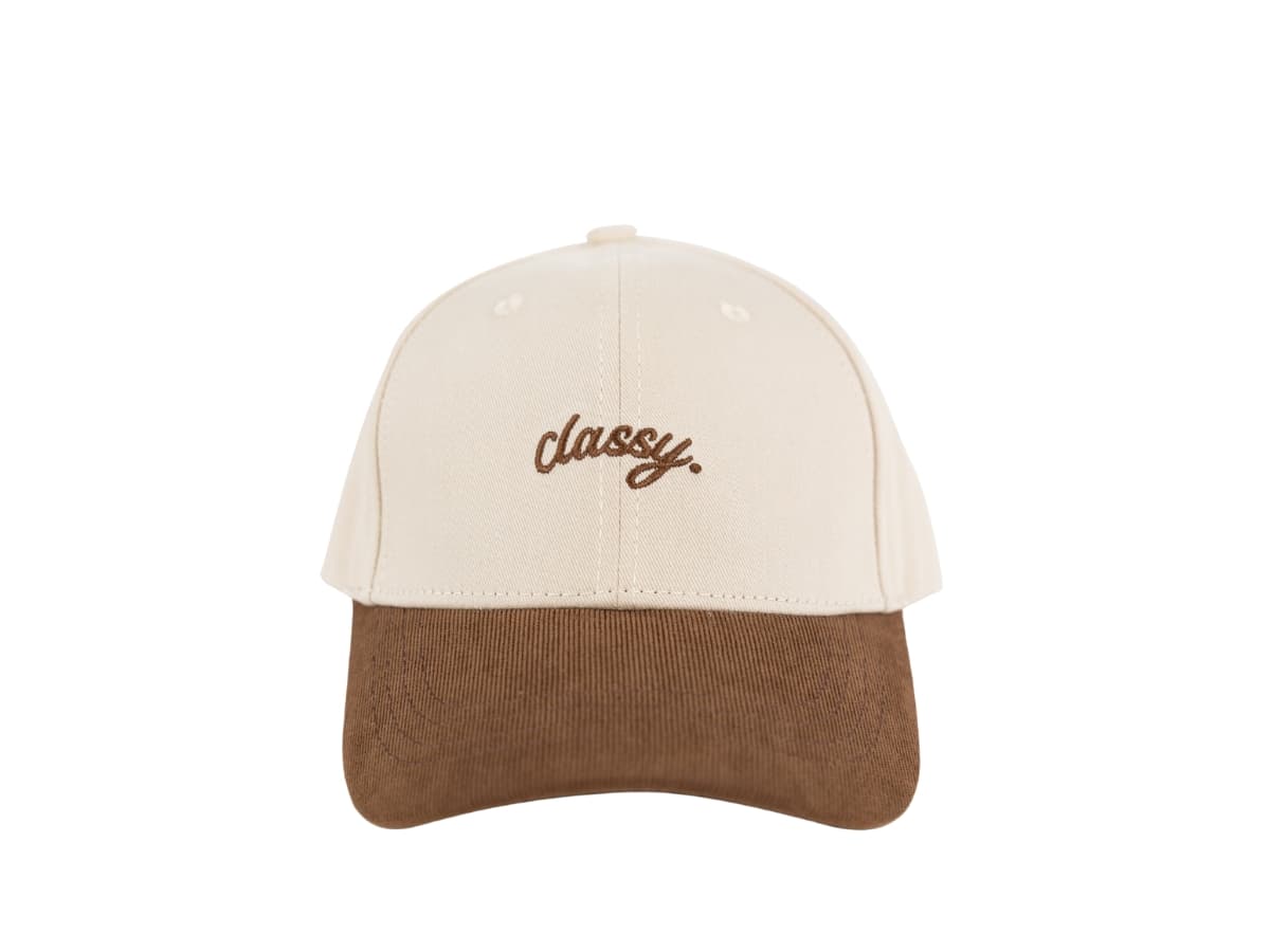 Classy Two Tone Cap Brown