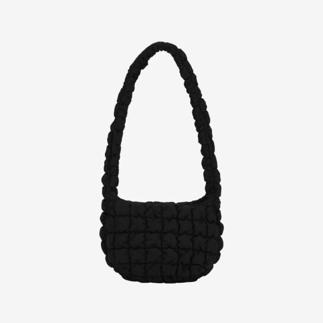COS COS Quilted Messenger Bag Black - view 1