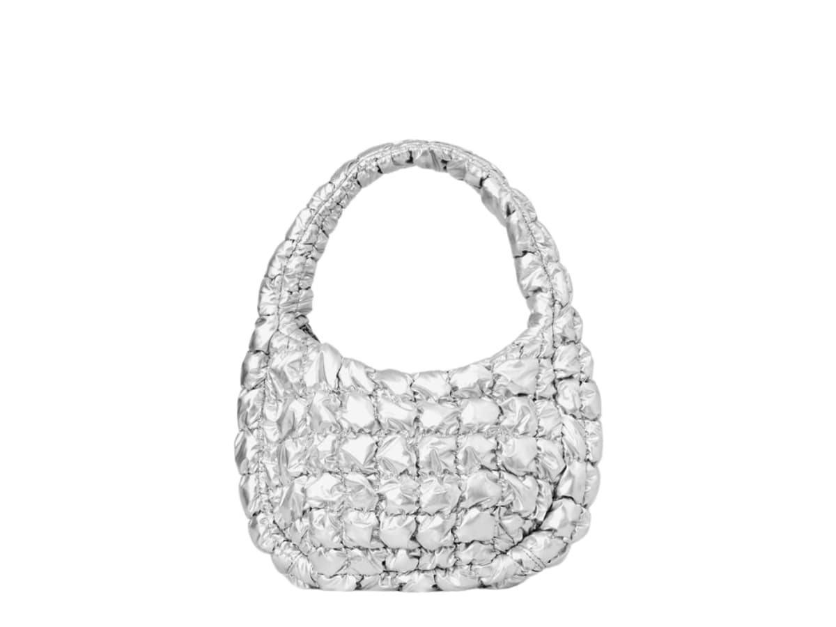 COS Quilted Mini Bag Silver