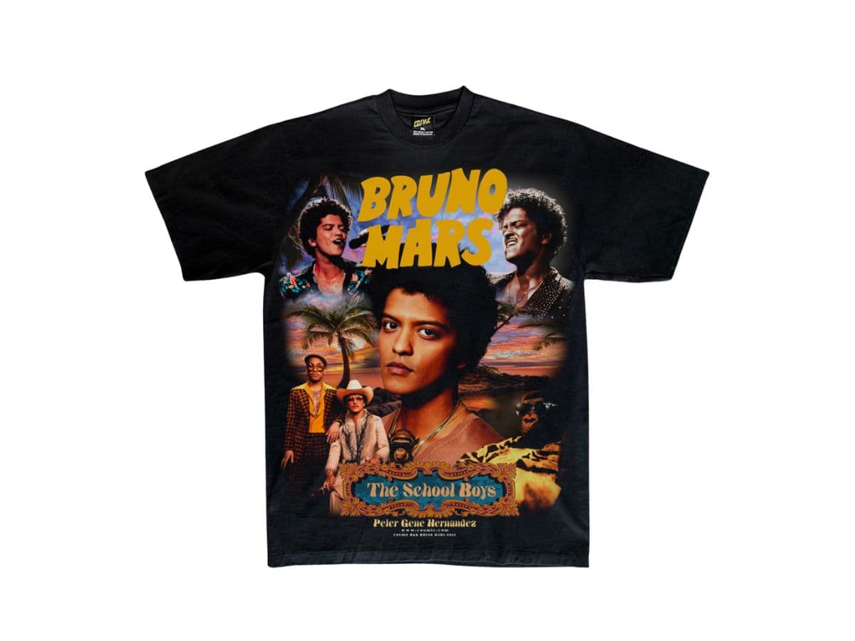 Cosmic Bruno Mars Tee Black