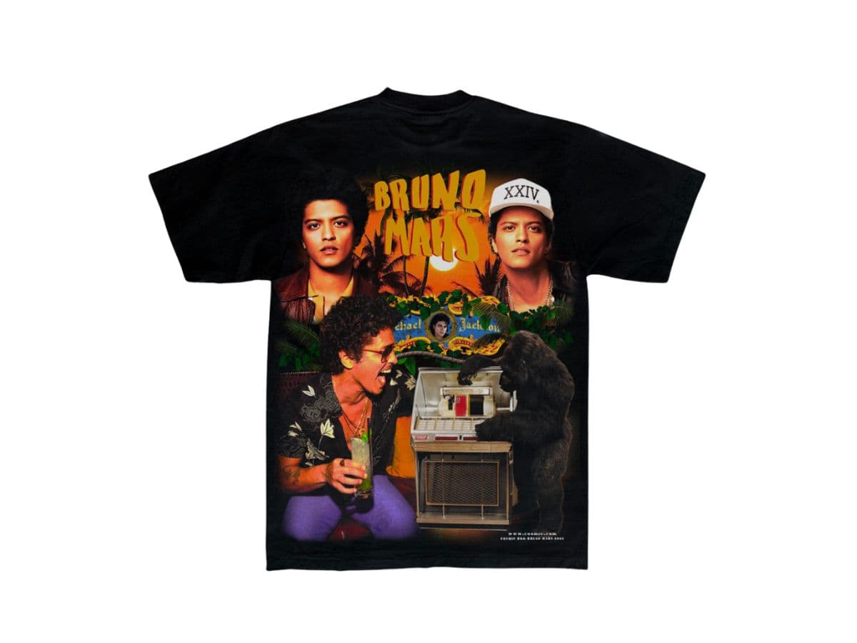 Cosmic Bruno Mars Tee Black