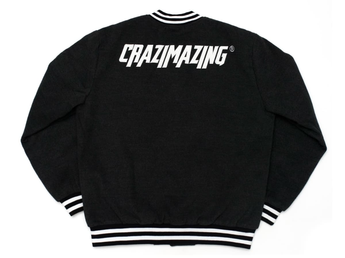 Crazimazing Baseball Jacket Grey