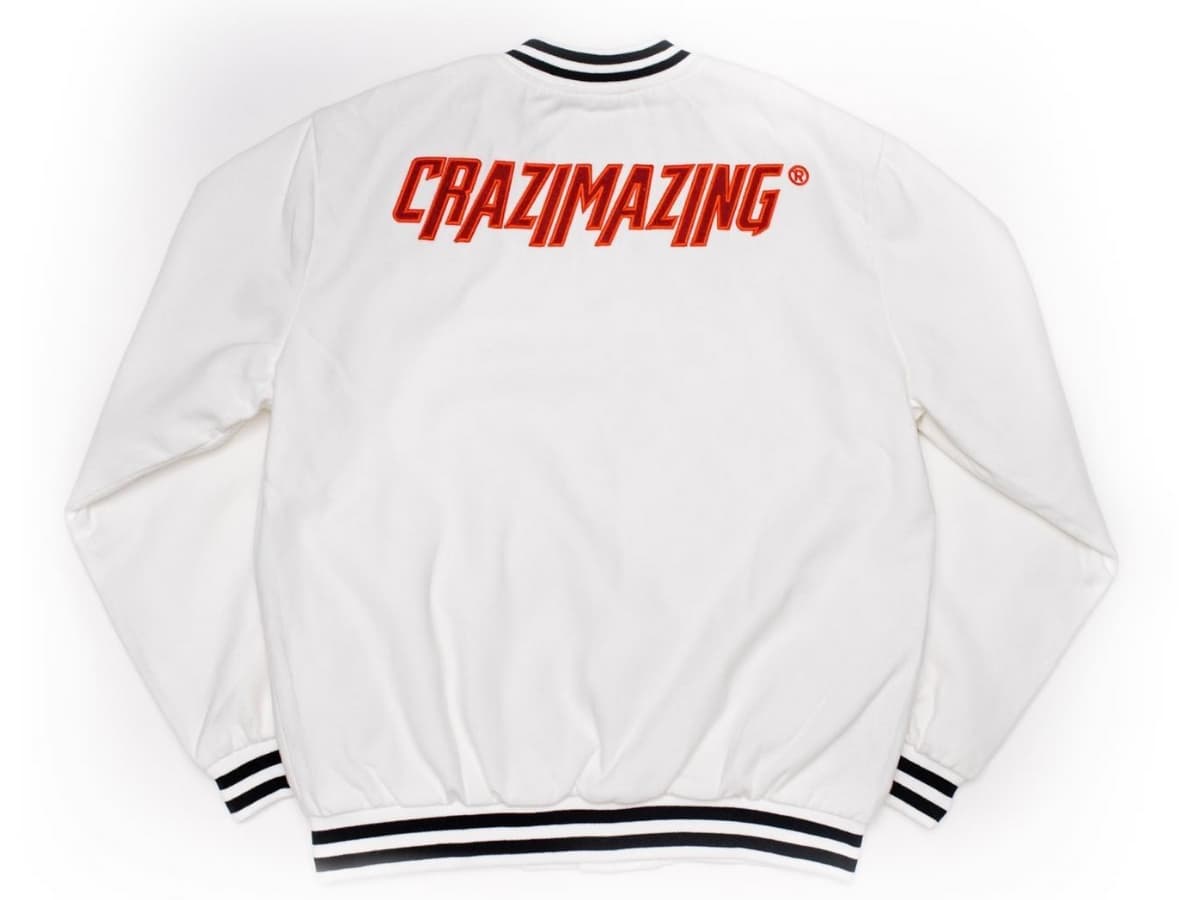 Crazimazing Baseball Jacket White