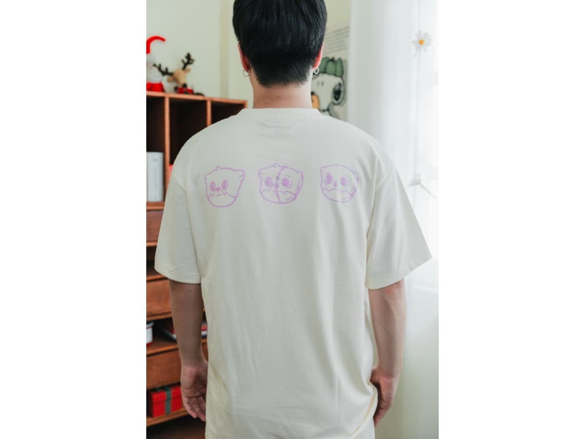 CuteBoy Beagle Tee-Bone Cream