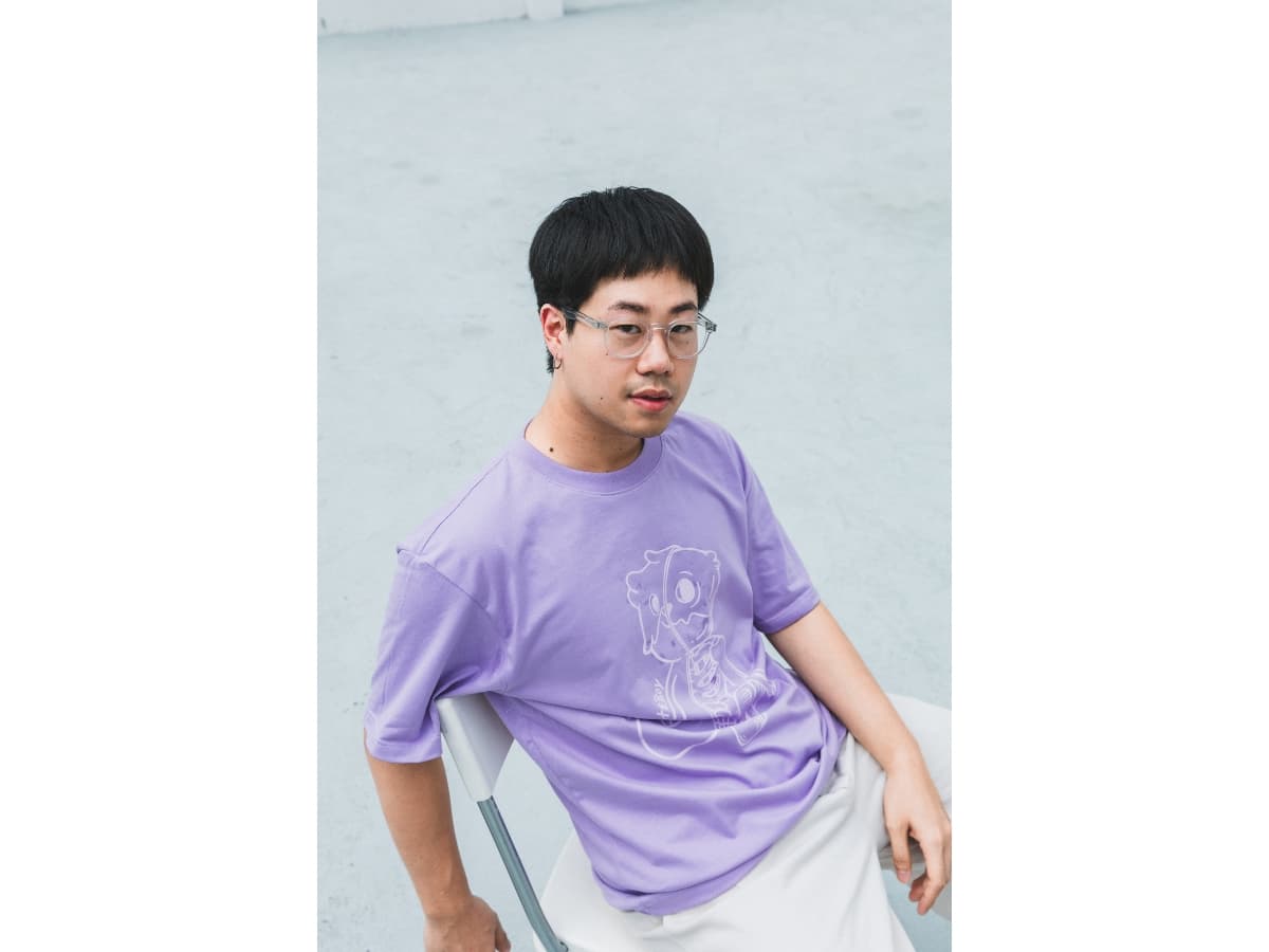 CuteBoy Beagle Tee-Bone Purple