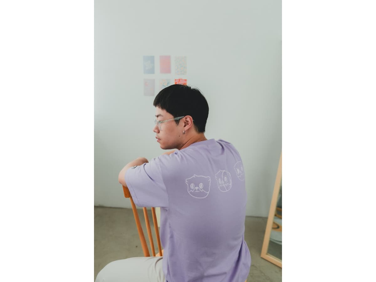 CuteBoy Beagle Tee-Bone Purple