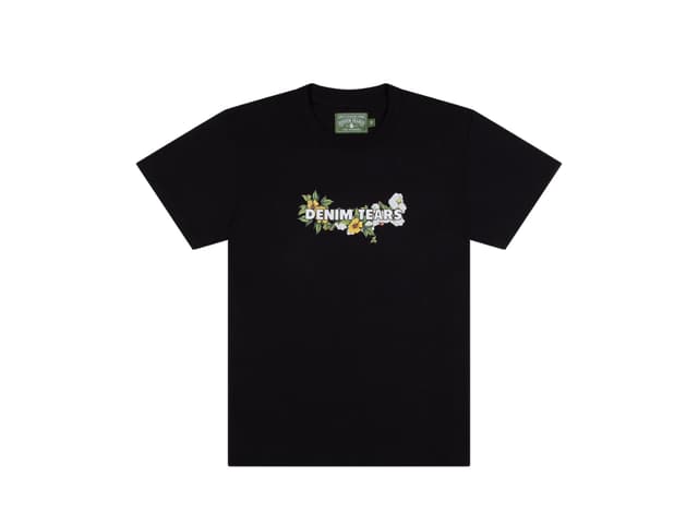 Denim Tears Denim Tears Logo Tee Black - view 1