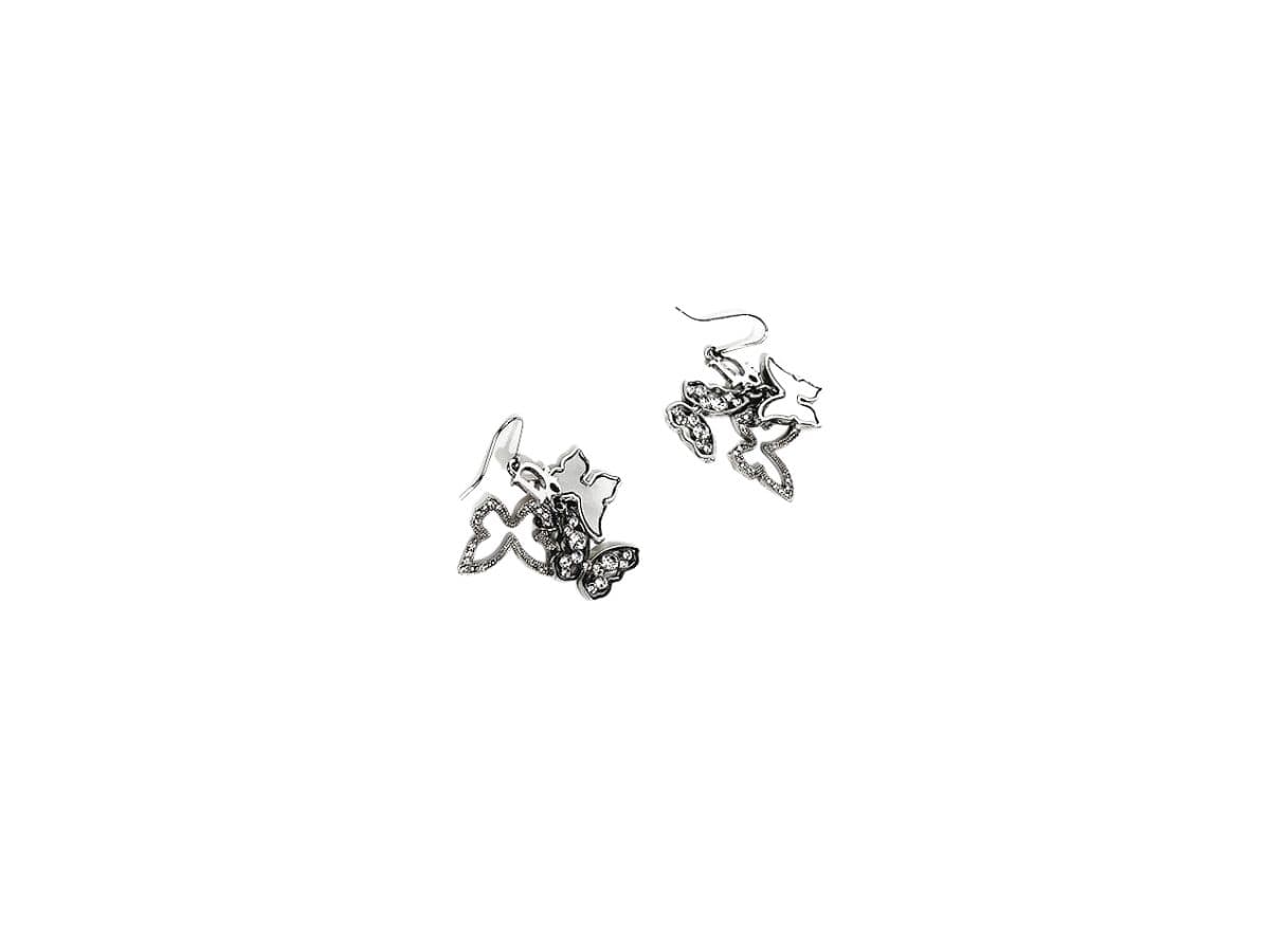 Dior  Butterfly Earrings Silver