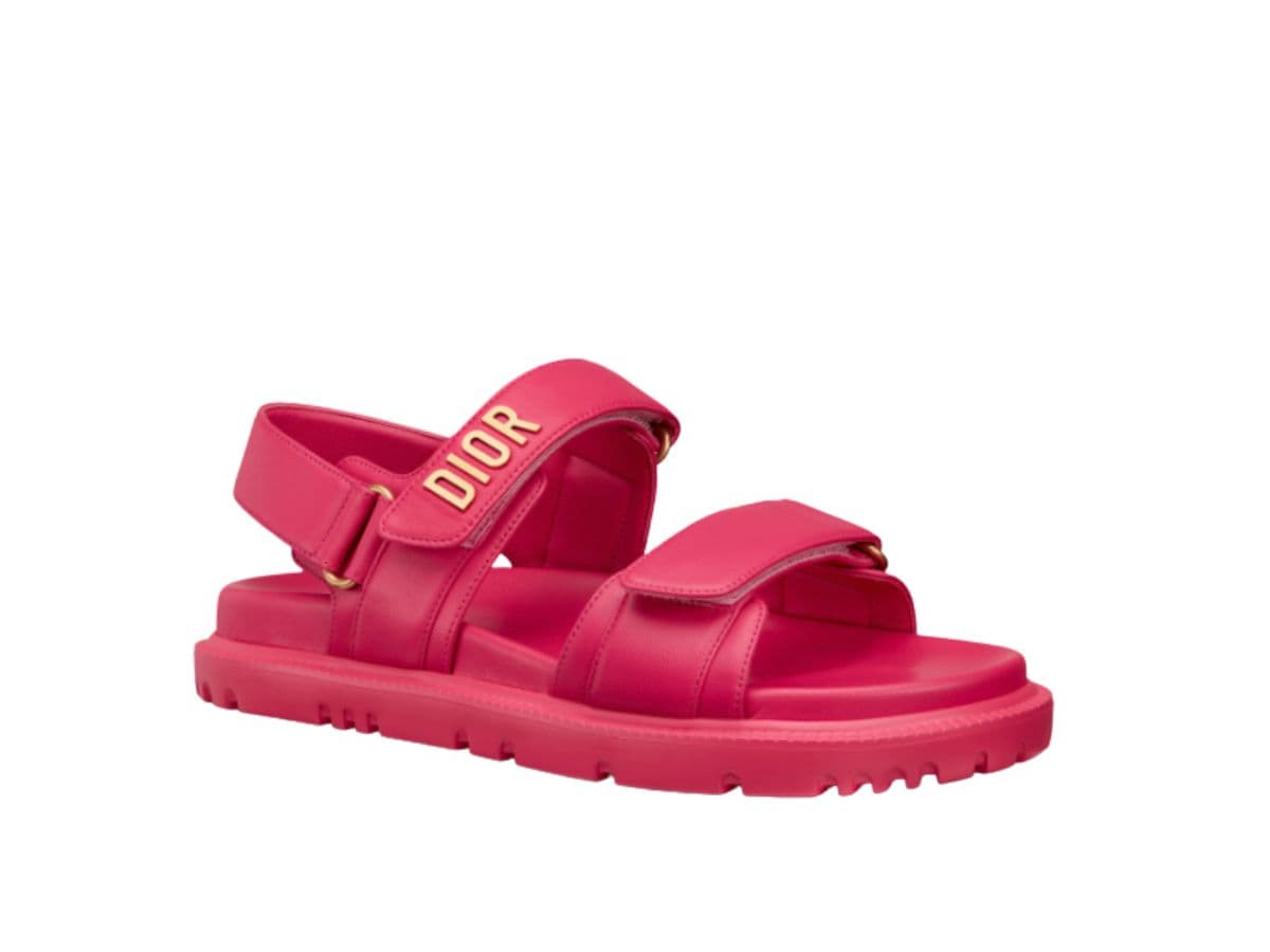 Dior Dioract Sandal Raspberry Lambskin