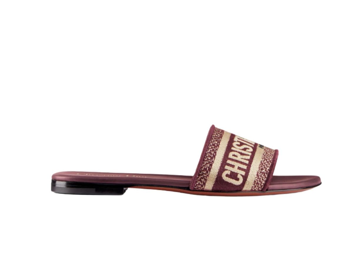 Dior Dway Slide Burgundy