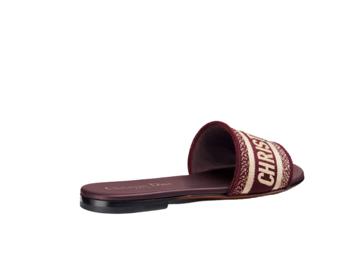 Dior Dway Slide Burgundy