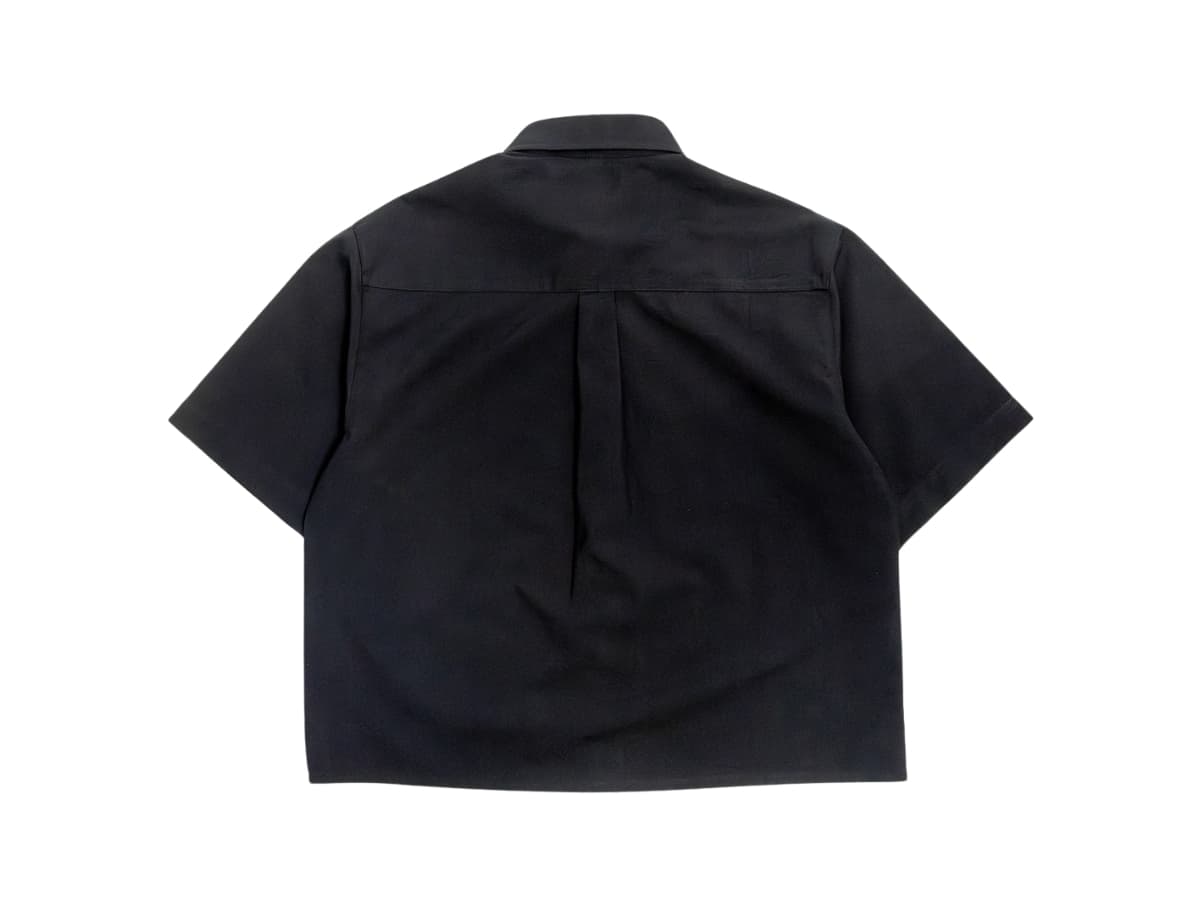 Getricheasy Crop Cuban Shirt Black