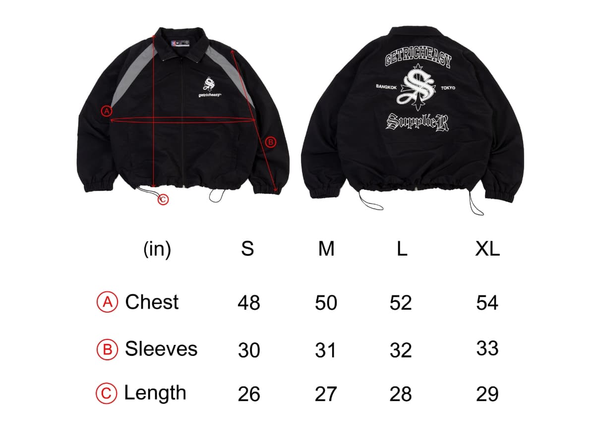 Getricheasy x Supplier Windbreaker Black