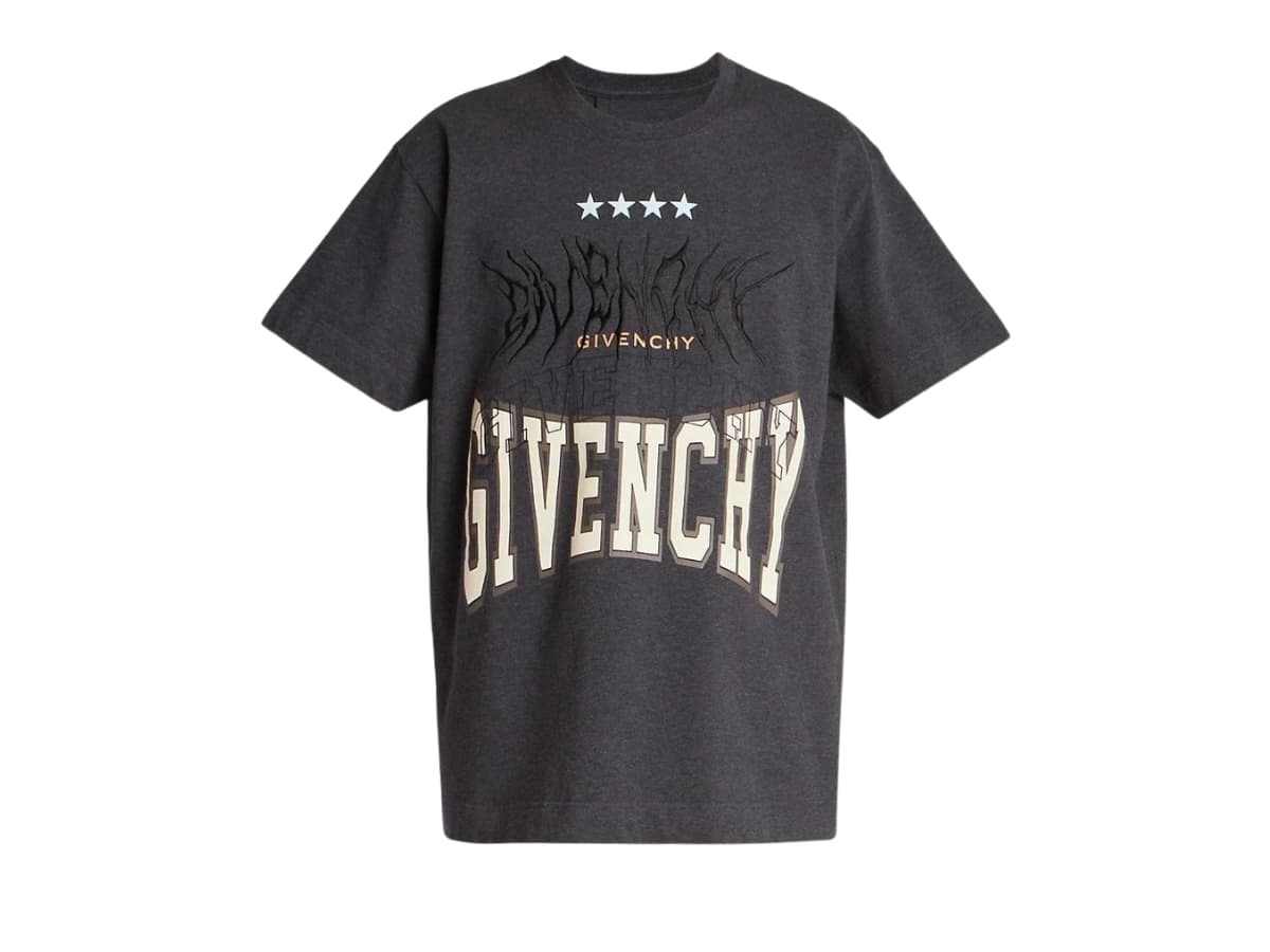 Givenchy Embroidered T-Shirt Charcoal