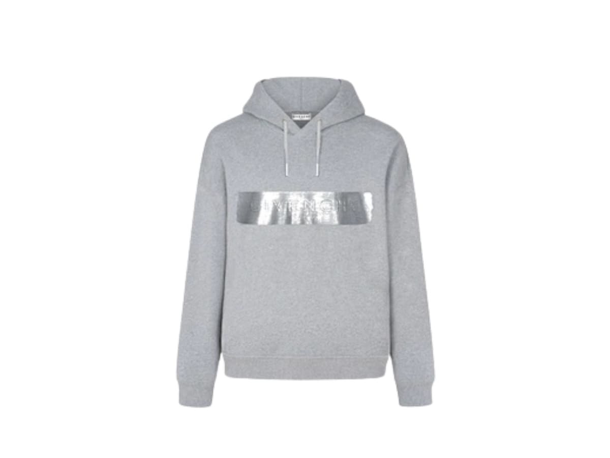 Givenchy Logo Hooded Sweatshirt Grey