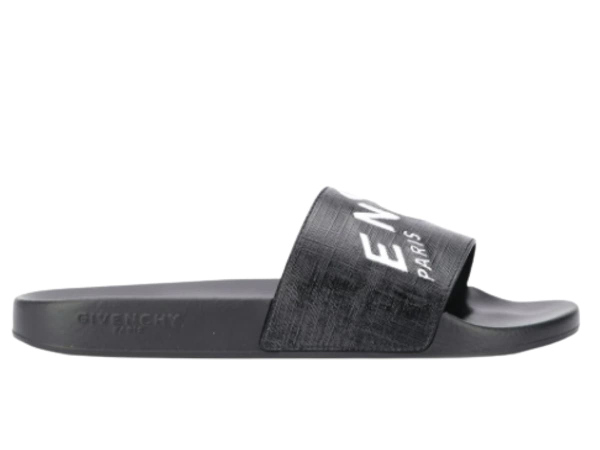 Givenchy Refracted Logo Embroidered Slides