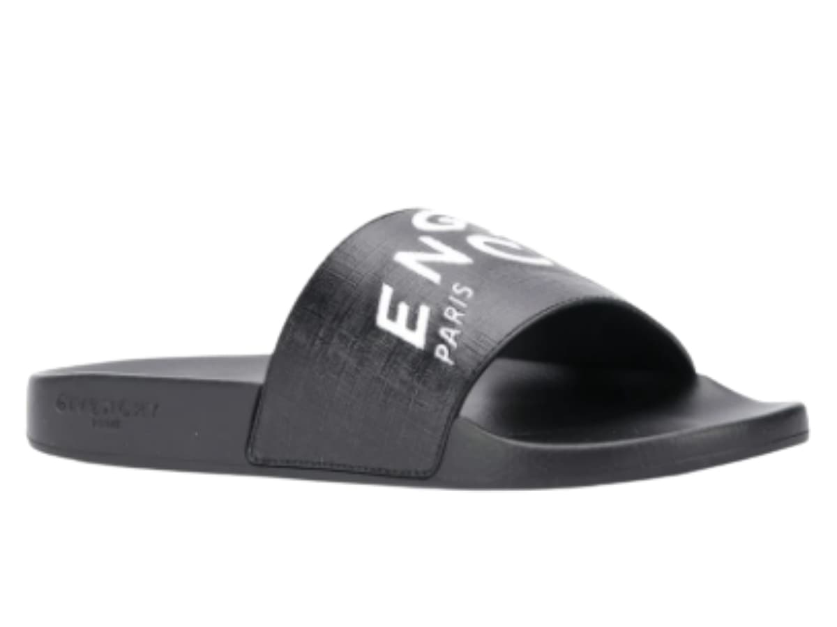 Givenchy Refracted Logo Embroidered Slides