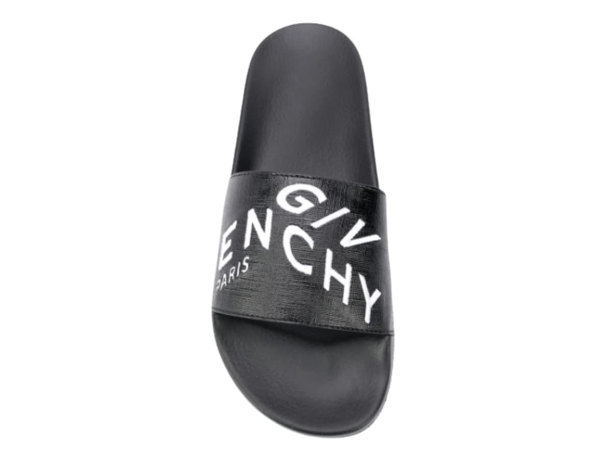 Givenchy Refracted Logo Embroidered Slides