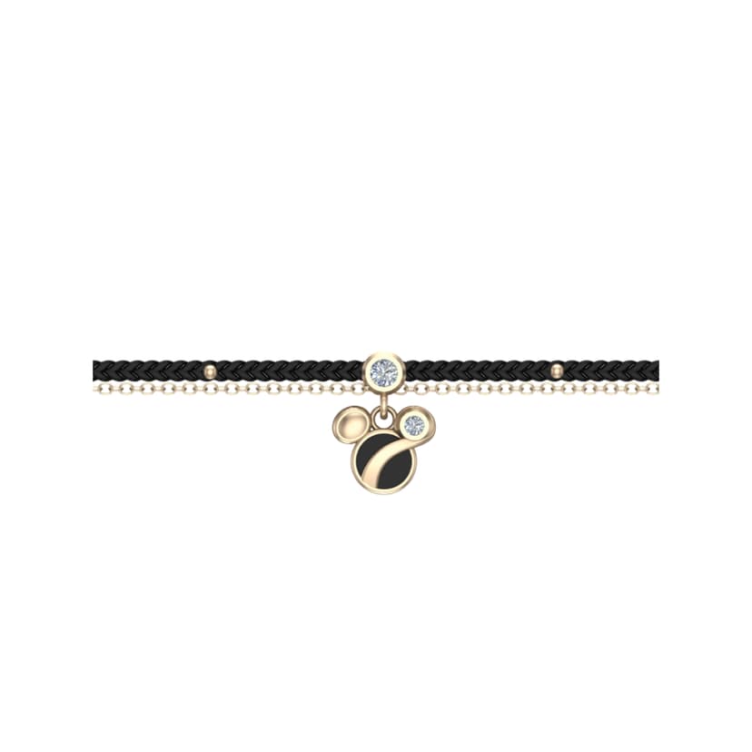 RAVIPA Gold magical Mickey Mouse Diamond Bracelet