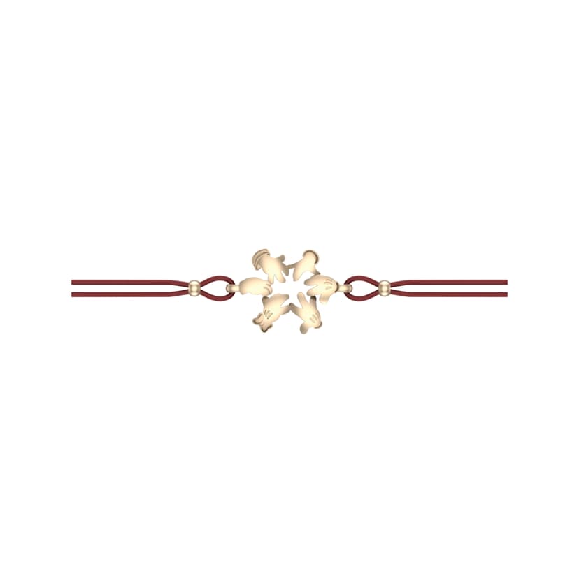 RAVIPA Gold Mickey Mouse Friendship Bracelet