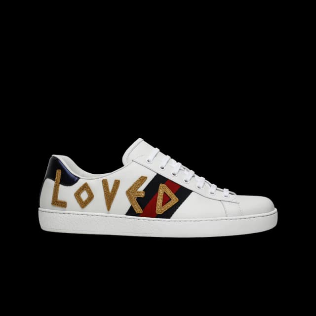 Gucci Gucci Ace Loved Embroidered Sneakers - view 1