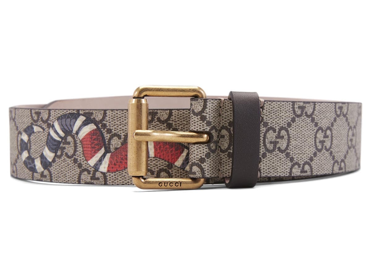 Gucci Belt Supreme Kingsnake Brown