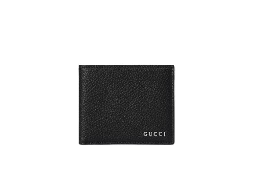 Gucci Gucci Bi-fold Wallet In Leather With Gucci Logo Black