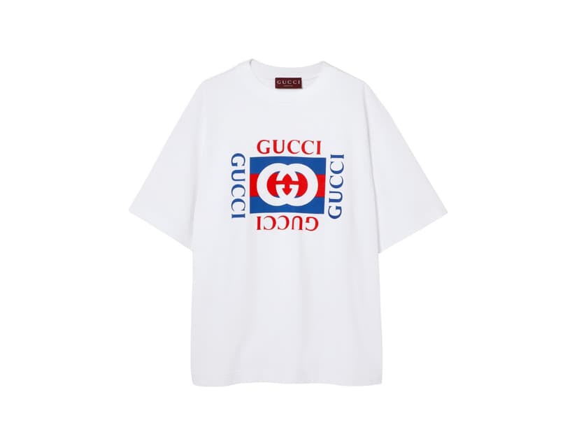 Gucci Gucci Cotton jersey T-Shirt With Gucci Print White