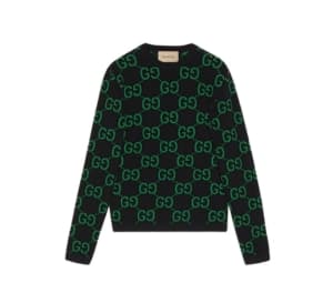 Buy Gucci GG Wool Jacquard Jumper Black Green at Sasom – Authentic and Ready to Ship