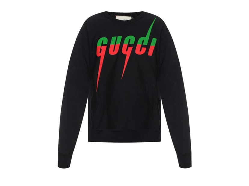 Gucci Gucci Logo-Printed Sweatshirt Black