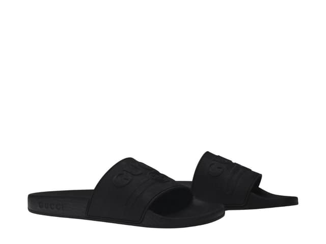 Gucci Gucci Logo Rubber Slide Black (W) - view 3