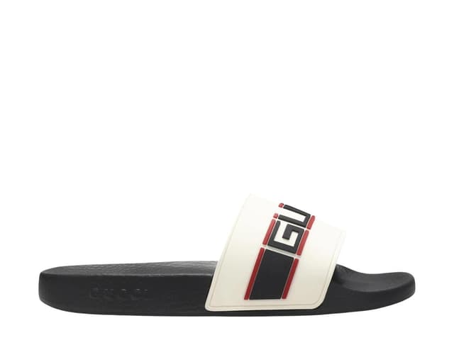 Gucci Gucci Stripe Rubber Slide Ecru - view 1