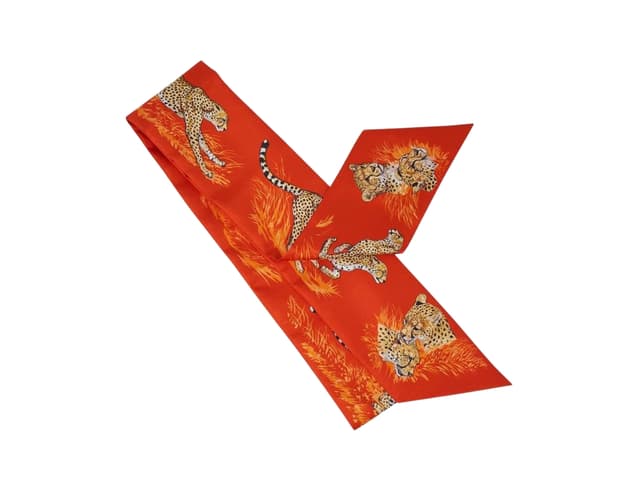 Hermes Hermes Maxi Twilly Slim Guepards Orange - view 2