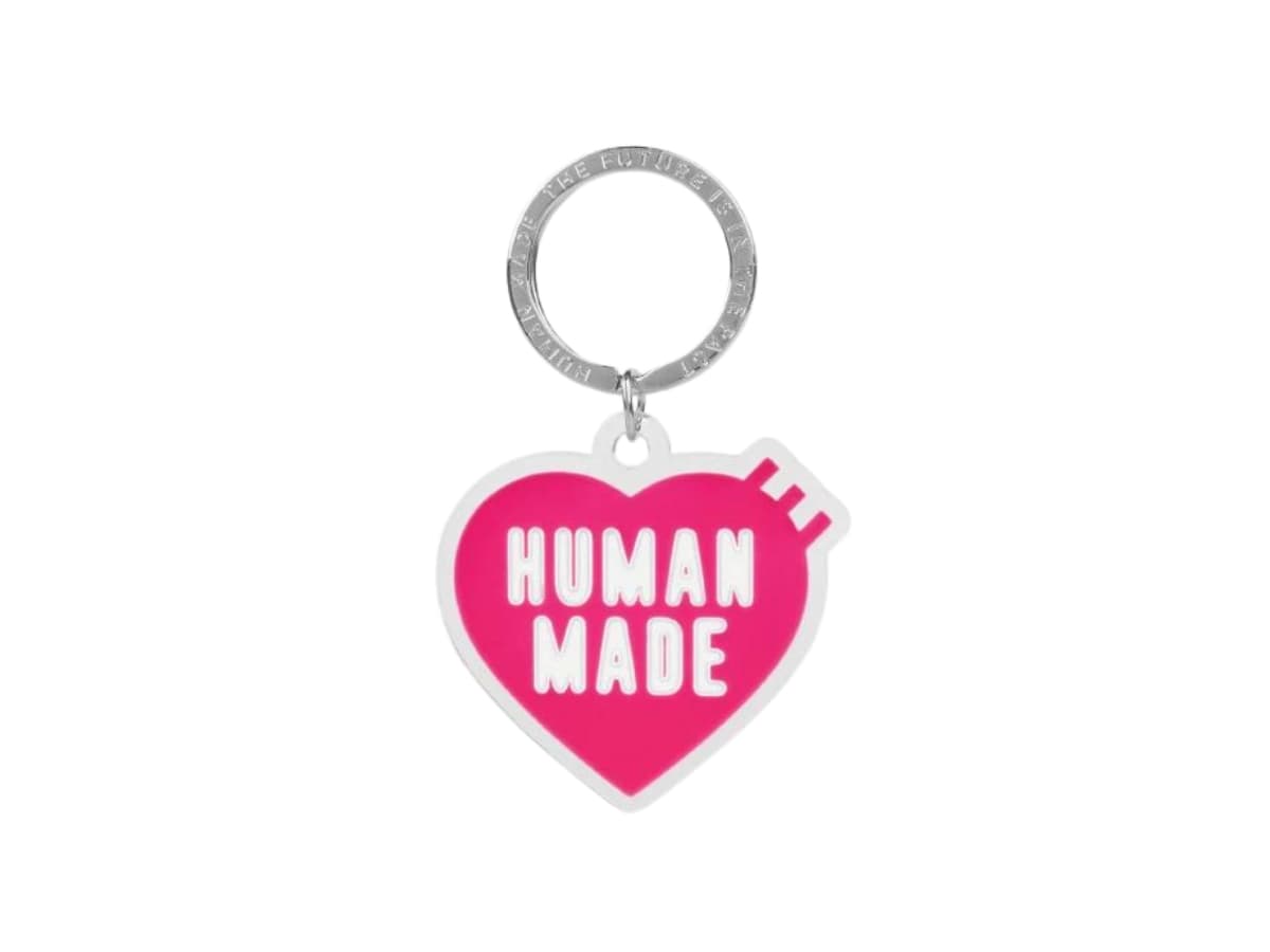 Human Made Heart Keyring Pink