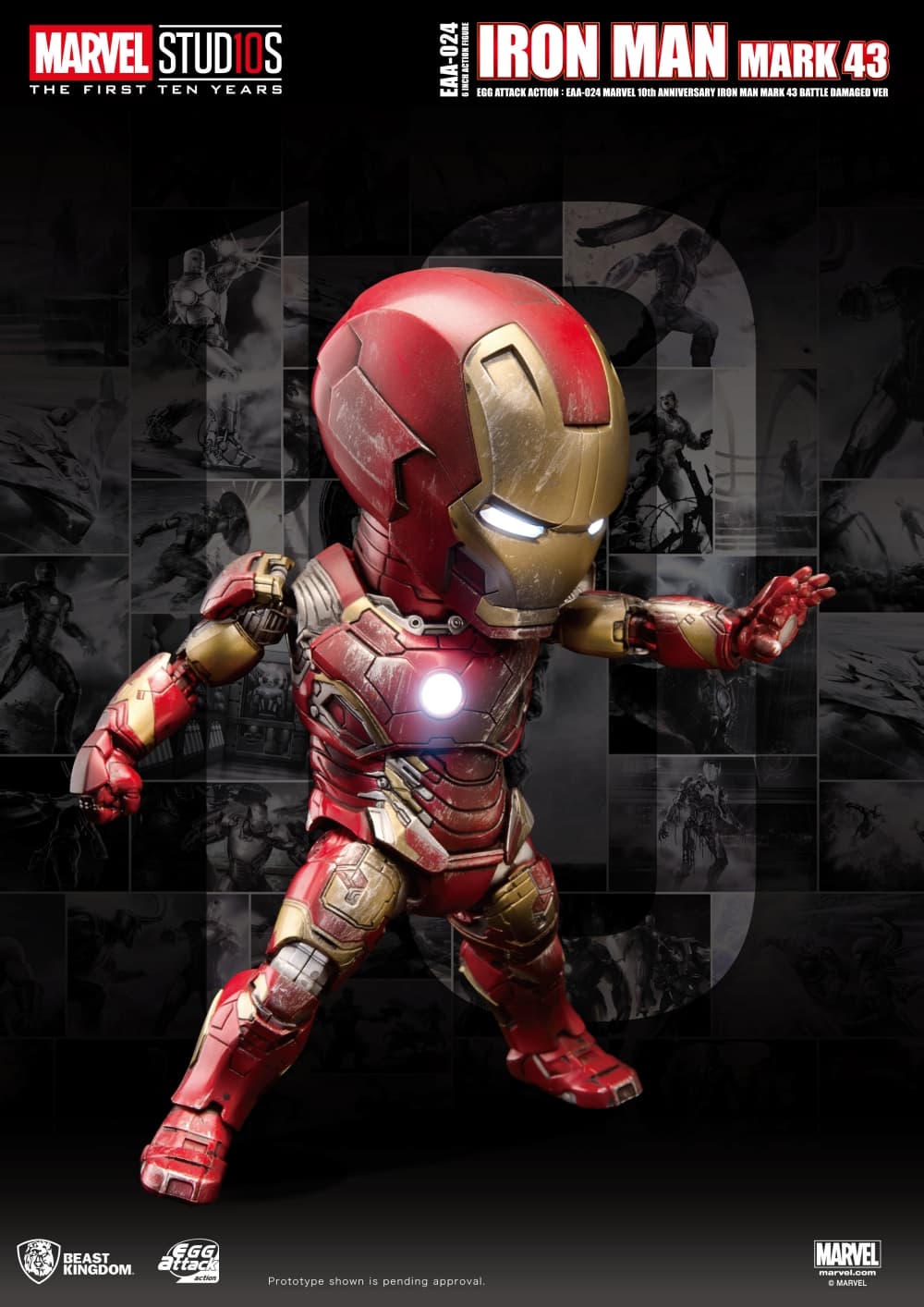 Iron Man MK43| Avengers Age Of Ultron (10th Year Edition)  (Egg Attack Action)